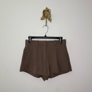 Abercrombie & Fitch Brown Checkered Women Shorts